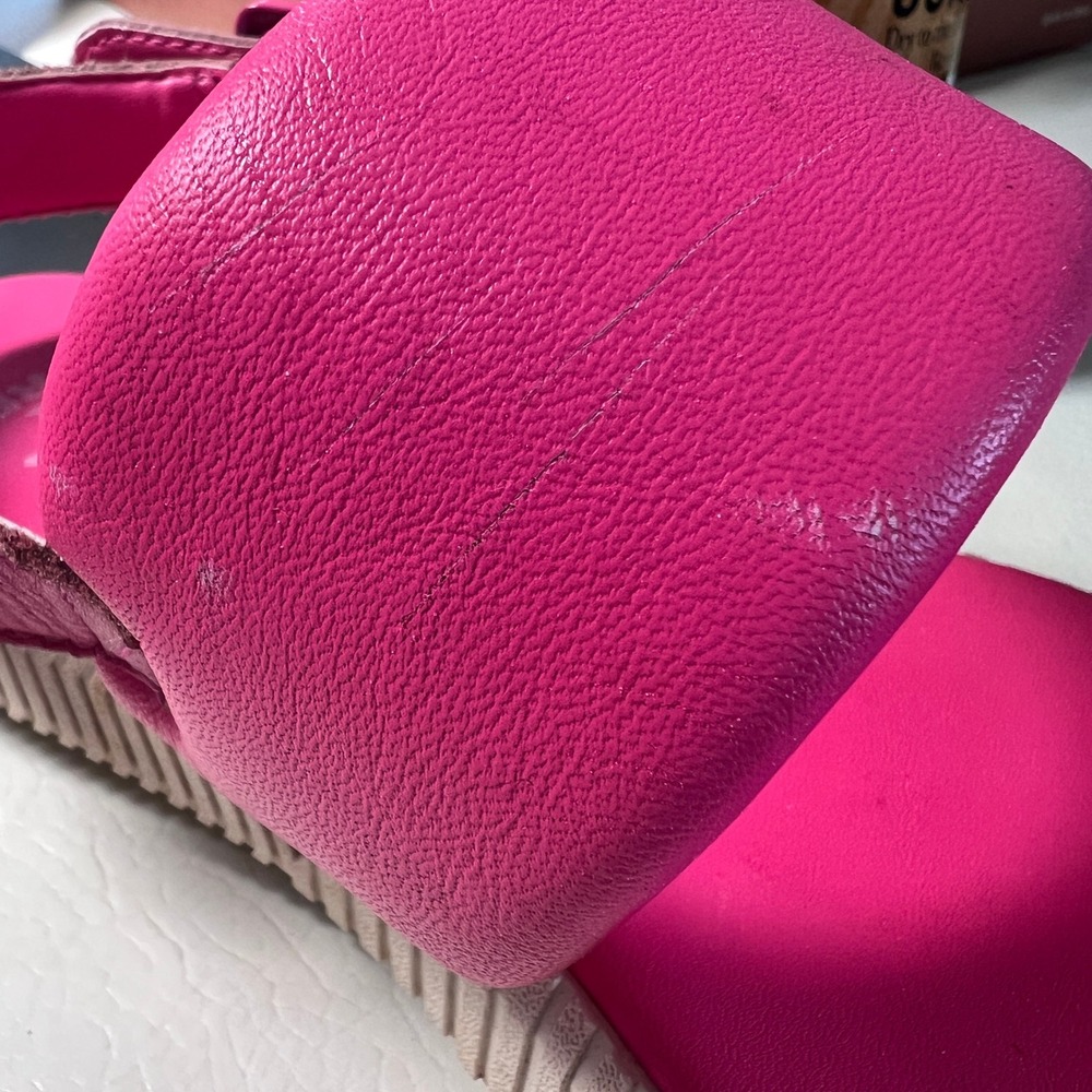 Sorel ONA Streetworks Go To Sandal Womens 9 Hot Pink Padded Leather Platform - Picture 9 of 15